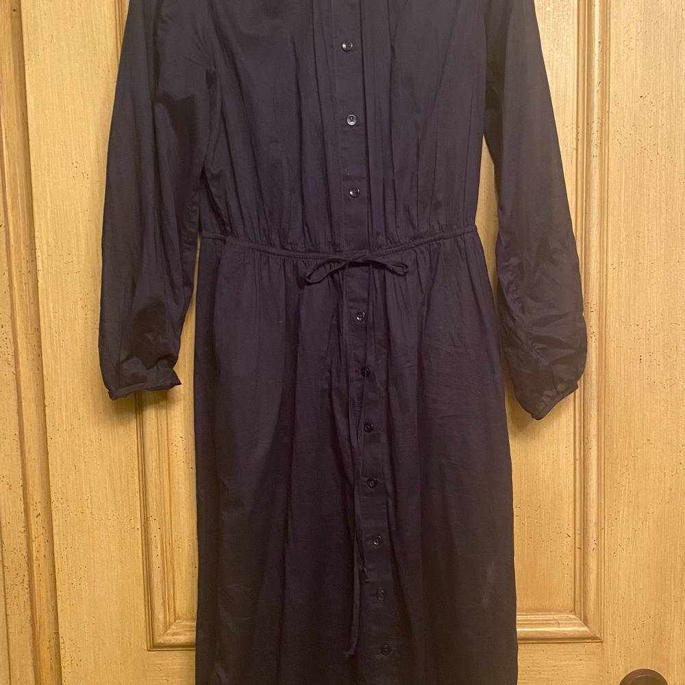 J Crew Navy Voile MIDI Dress